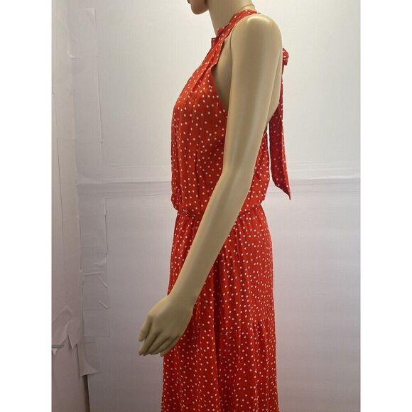 ECOWISH Women Dress Halter Neck Boho Polka Print Sleeveless Casual Backless Max - Picture 7 of 16